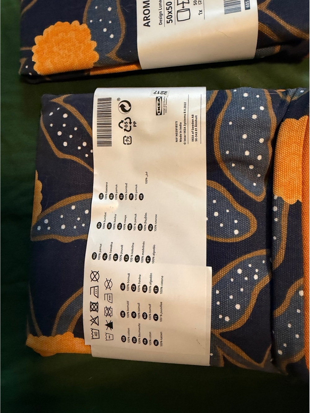 IKEA AROMATISK Decorative Cushion Cover 20x20" - Bold Floral - Picture 3 of 3